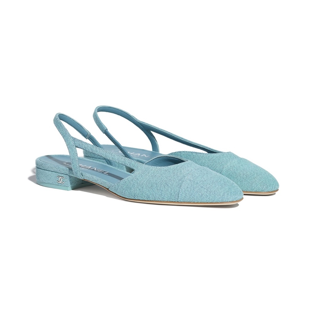 ISO SS21 Chanel Denim Slingbacks